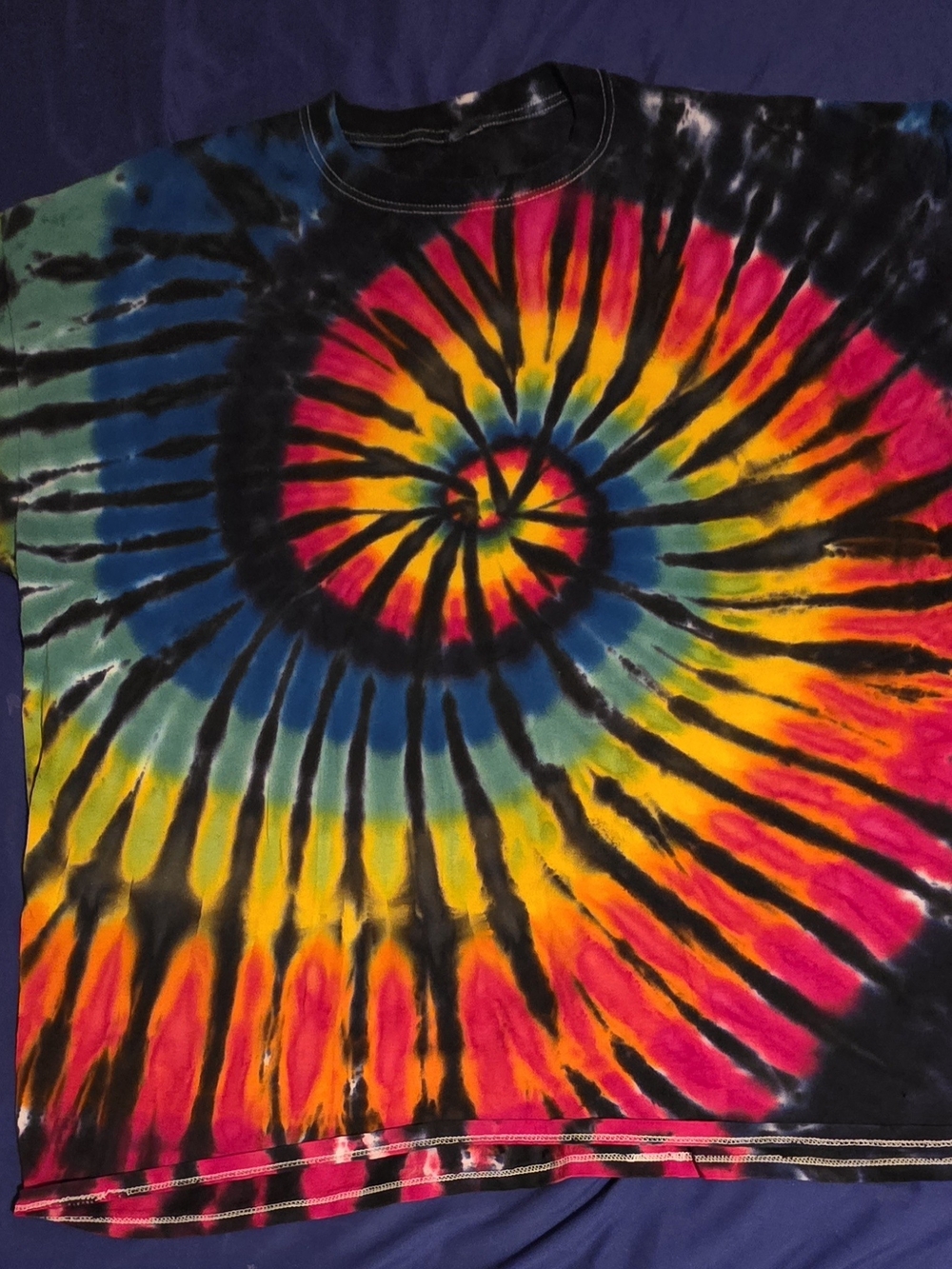 4XL Ultra Vibrant Spiral Tie-Dye T-shirt